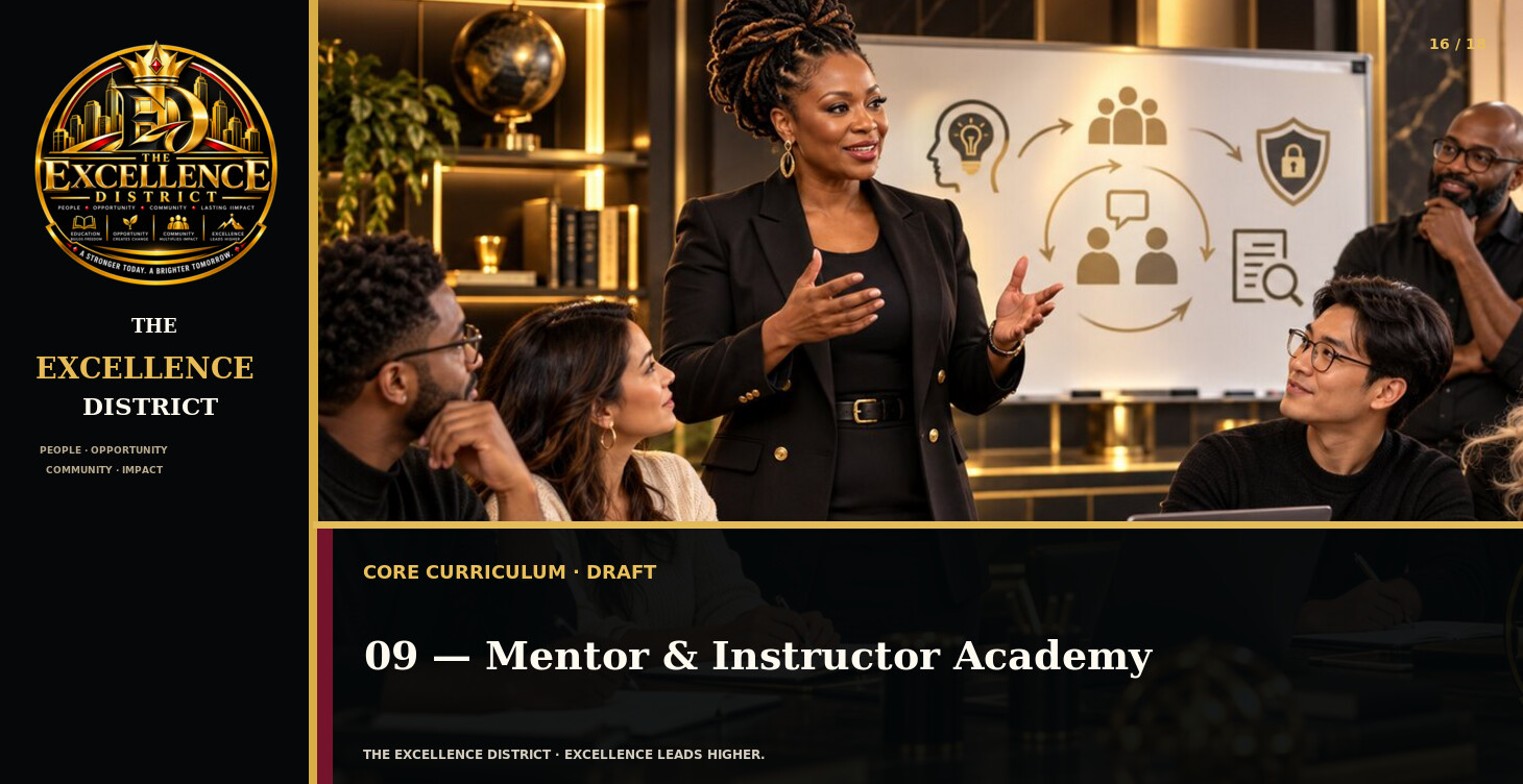 09 — Mentor & Instructor Academy classroom cover